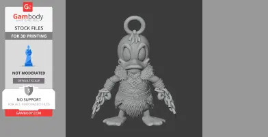Donald Duck Kratos Ring Figure - Mashup Figure STL