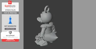 Donald Duck Kratos Ring Figure - Mashup Figure STL