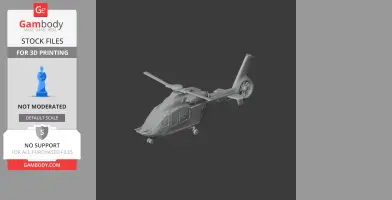 A detailed 3D model of an Airbus H160 helicopter for 3D printing.