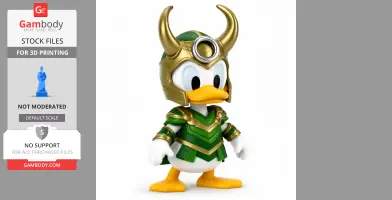 Donald Duck Loki Ring Figure - Mashup Figure STL