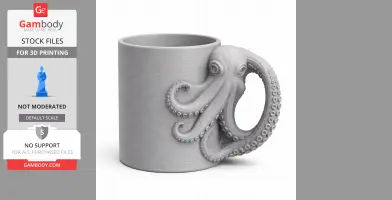 Octopus Mug - Animal Wall Hook STL