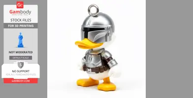 Donald Duck Mandalorian Ring Figure - Mashup Figure STL
