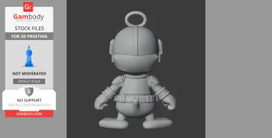 Donald Duck Mandalorian Ring Figure - Mashup Figure STL