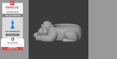 Orangutan Bowl - Animal Wall Hook STL