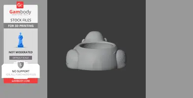 Orangutan Bowl - Animal Wall Hook STL