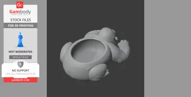 Orangutan Bowl - Animal Wall Hook STL