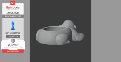 Orangutan Bowl - Animal Wall Hook STL