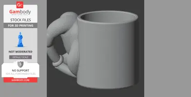 Orangutan Mug - Animal Wall Hook STL