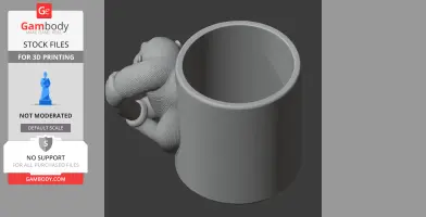 Orangutan Mug - Animal Wall Hook STL
