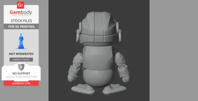 A 3D model of a cartoon duck in armor, standing upright, viewed from the back.