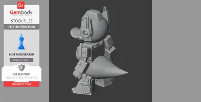 Donald Duck Optimus Prime Ring Figure - Mashup Figure STL