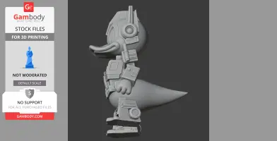 Donald Duck Optimus Prime Ring Figure - Mashup Figure STL