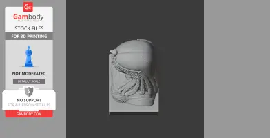 A 3D bust of Cleopatra VII, featuring detailed headdress and embellishments for 3D printing.