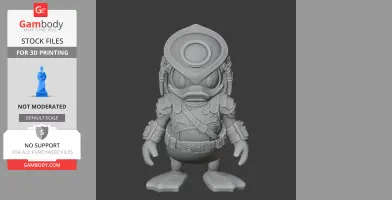 Donald Duck Predator Ring Figure - Mashup Figure STL