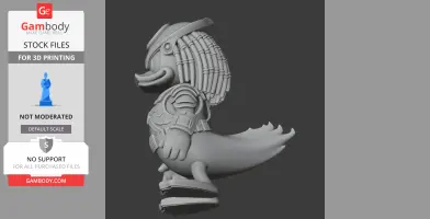 Donald Duck Predator Ring Figure - Mashup Figure STL