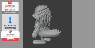 Donald Duck Predator Ring Figure - Mashup Figure STL
