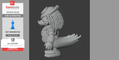 Donald Duck Predator Ring Figure - Mashup Figure STL