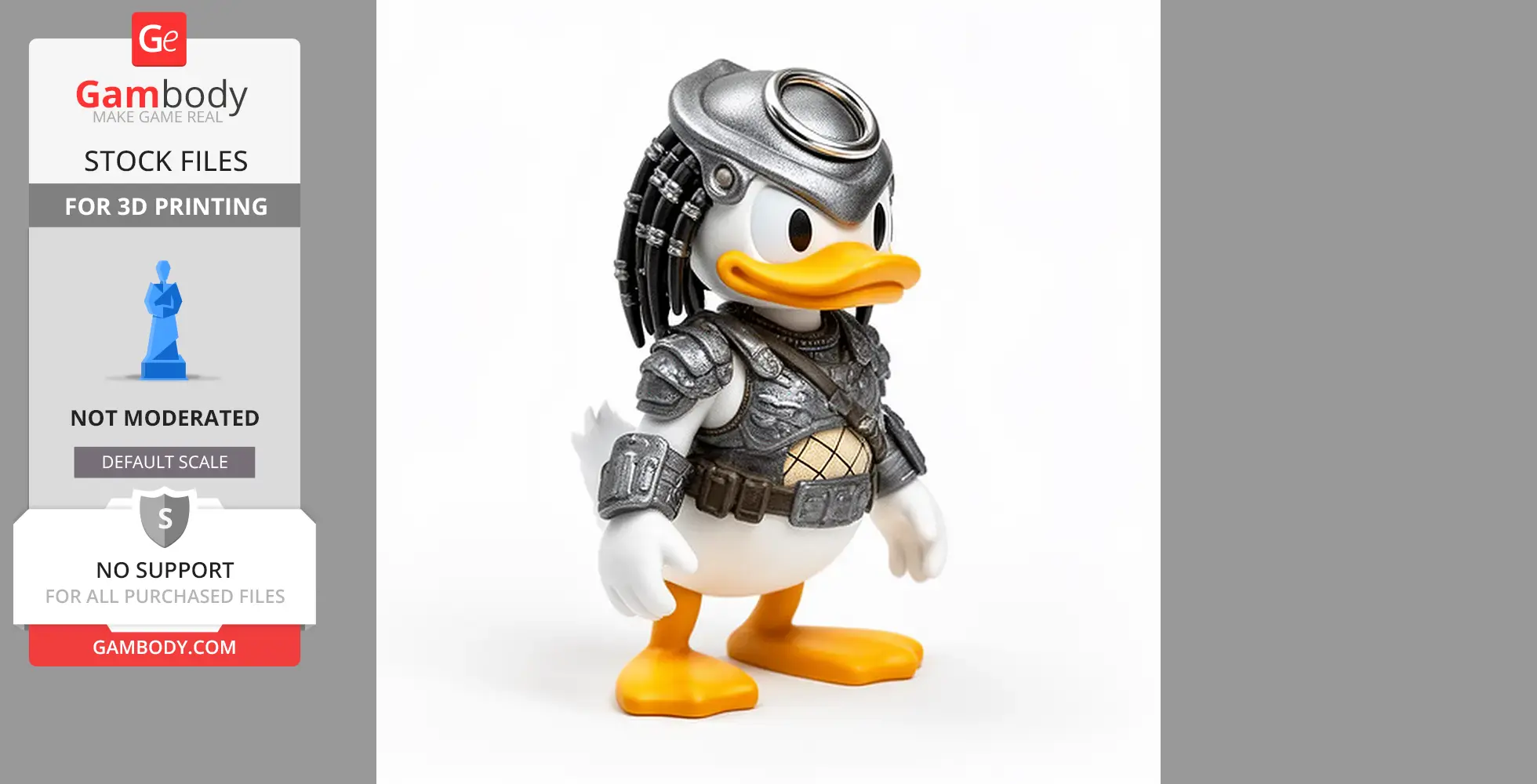 Donald Duck Predator Ring Figure - Mashup Figure STL