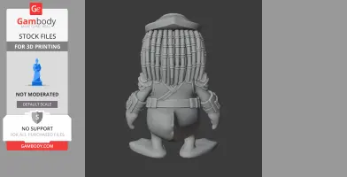 Donald Duck Predator Ring Figure - Mashup Figure STL