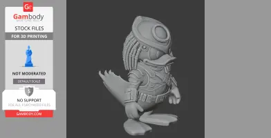 Donald Duck Predator Ring Figure - Mashup Figure STL