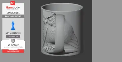 Owl Mug - Animal Wall Hook STL