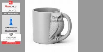 Owl Mug - Animal Wall Hook STL