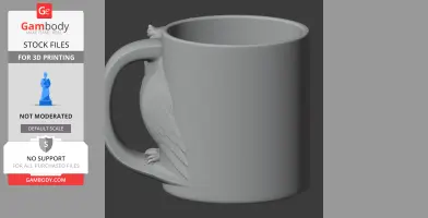 Owl Mug - Animal Wall Hook STL