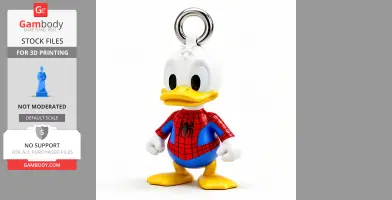 Donald Duck Spider-Man Ring Figure - Mashup Figure STL