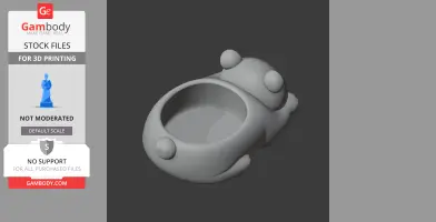 3D model of a panda-shaped bowl wall hook for printing, resembling a panda curling around a dish.