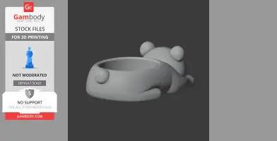 A 3D model of a panda-shaped bowl and wall hook, designed for 3D printing.