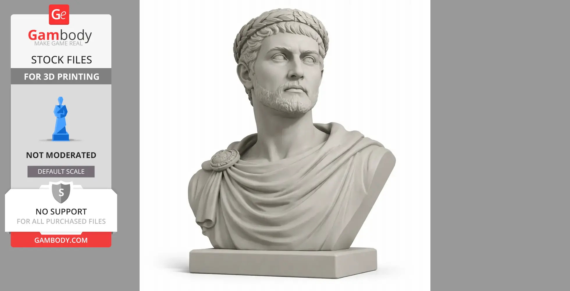 Constantine the Great Bust - Historical Warrior STL