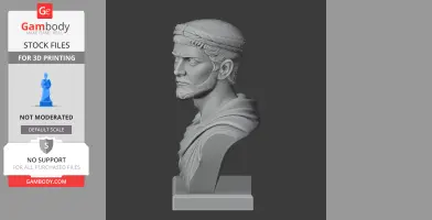 Constantine the Great Bust - Historical Warrior STL