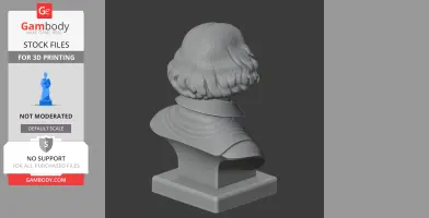 Diego Velazquez Bust - Historical Warrior STL