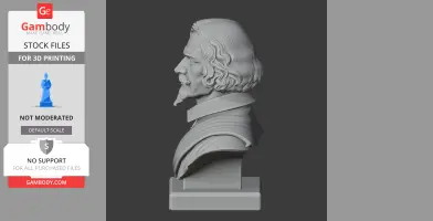 Diego Velazquez Bust - Historical Warrior STL