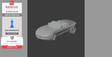 3D model of a sleek, convertible sports car, ideal for 3D printing enthusiasts.