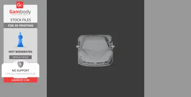 Top view of a detailed 3D model of the Alfa Romeo 33 Stradale (2023) for 3D printing.