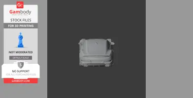 3D model of a front view of an Alfa Romeo 6C, designed for 3D printing.
