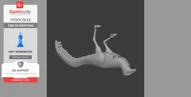 3D model of a Mononykus dinosaur in a dynamic pose, designed for 3D printing.