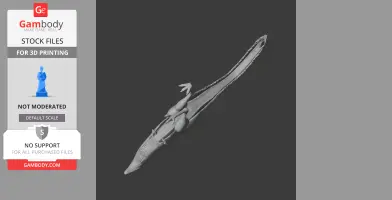 3D model of a long-tailed prehistoric creature, Mononykus, designed for 3D printing.