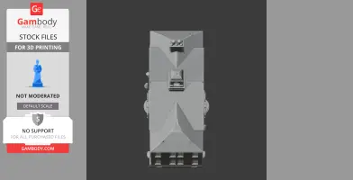 Top view of a detailed 3D model of an almshouse, showcasing its architectural features for printing.
