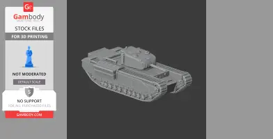 A detailed 3D model of an A22 tank, showcasing tracks and turret, suitable for 3D printing.