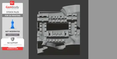 Top-down view of a 3D model of Alnwick Abbey architecture, showing detailed building layout.
