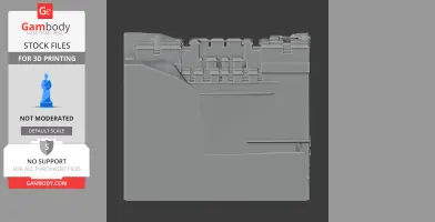 3D STL of Alnwick Abbey's architecture with detailed walls and towers for printing.