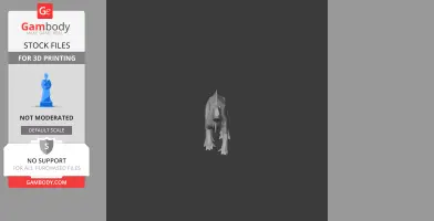 3D model of a Morelladon dinosaur in a neutral pose, designed for 3D printing.