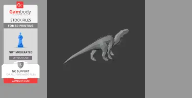 Low-poly 3D model of Morelladon, a prehistoric dinosaur, suitable for 3D printing.