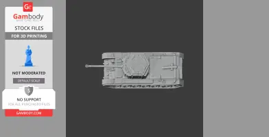 3D model of a detailed A30 Avenger SP 17pdr tank, suitable for 3D printing.
