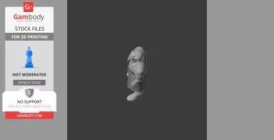 A detailed 3D model of a character in armor, designed for 3D printing from the game Factorio.