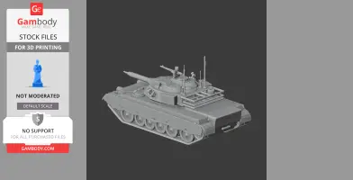 3D model of an Al-Zarrar tank showcasing detailed armor and turret, designed for 3D printing.