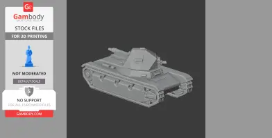 3D model of AMX 38 tank for printing, featuring detailed tracks and turret.