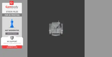 3D model of an AMX Chasseur de Char tank, frontal view, from Gambody for 3D printing.